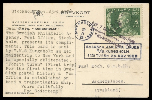 1928, Schweden, 208, Brief