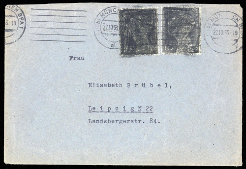 1953, Bundesrepublik Deutschland, 165 (2) Pk I, Brief