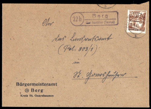 Französische Zone Rheinland Pfalz, 23, Brief