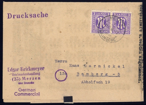 1945, Bizone, 1 (2), Brief