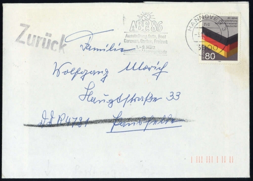 1985, Bundesrepublik Deutschland, 1265 Pk, Brief