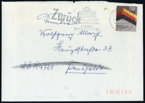 1985, Bundesrepublik Deutschland, 1265 Pk, Brief