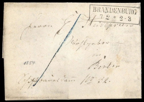 1854, Altdeutschland Preussen, Brief