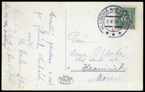 1939, Böhmen und Mähren, V 402, Brief