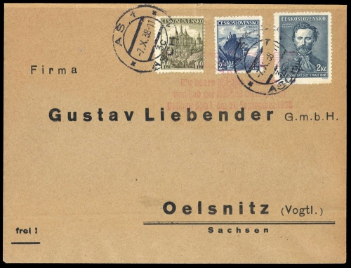 1938, Sudetenland, CSSR, Brief