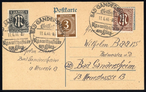 Bizone, 6 + 16 u.a., Brief