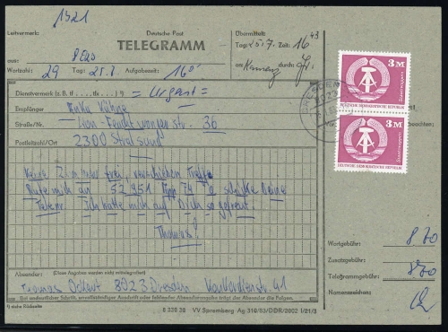 1983, DDR, 1967 (2) u.a., Brief