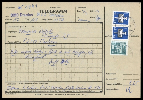 1983, DDR, 2753 (2) u.a., Brief