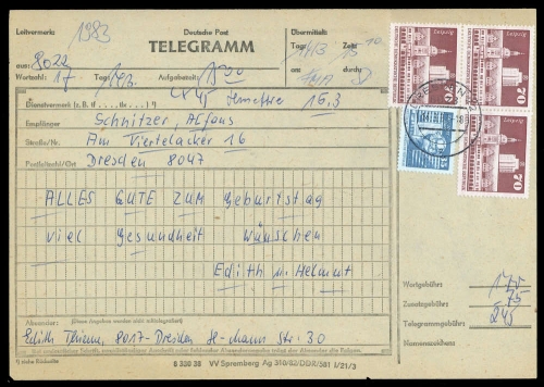1983, DDR, 1881 (3) u.a., Brief