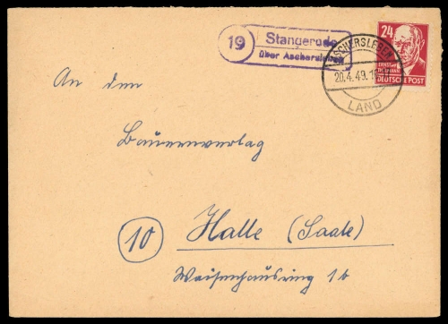 SBZ allgemeine Ausgabe, 220, Brief