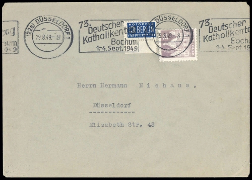Bizone, 82 wg u.a., Brief