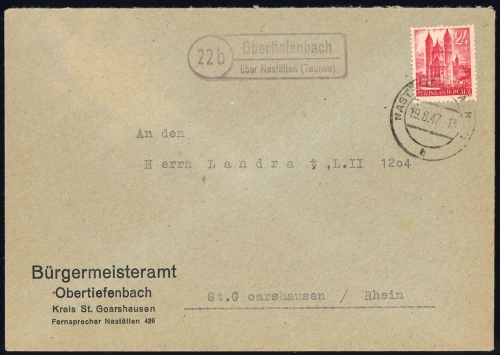 Französische Zone Rheinland Pfalz, 8, Brief
