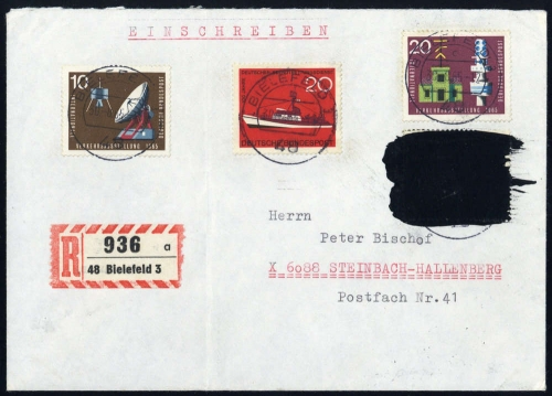 1965, Bundesrepublik Deutschland, 479 Pk u.a., Brief