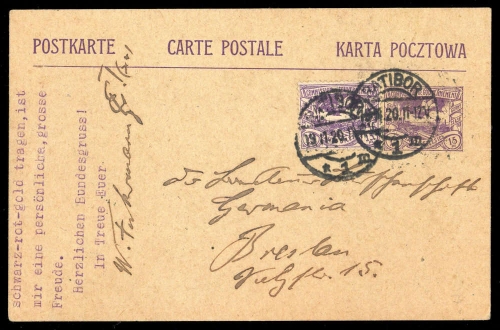 1920, Oberschlesien, P 4 u.a., Brief