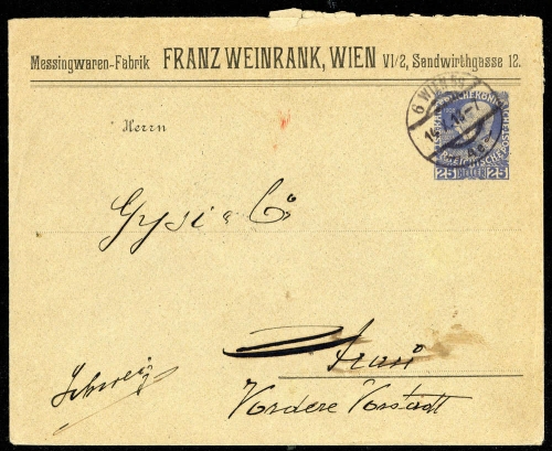 1913, Österreich, PU, Brief