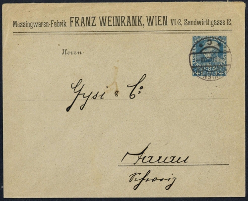 1909, Österreich, PU, Brief