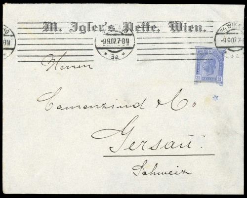1907, Österreich, PU, Brief