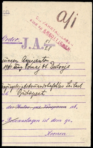 1915, Österreich, Brief