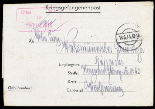 1941, Deutsches Reich, Brief