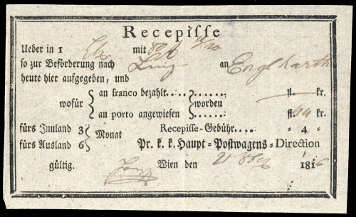1816, Österreich, Brief