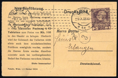 1908, Österreich, PP, Brief