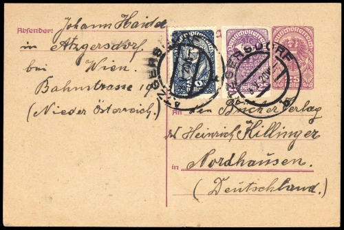 1919, Österreich, P 240 u.a., Brief