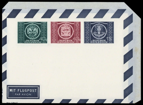 1949, Österreich, PU (943-945), Brief