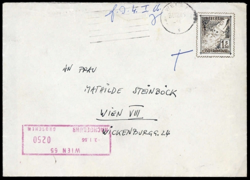 1965, Österreich, Brief