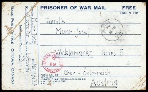 1946, Österreich, Brief