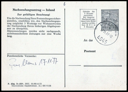 1977, Österreich, AÄK, Brief