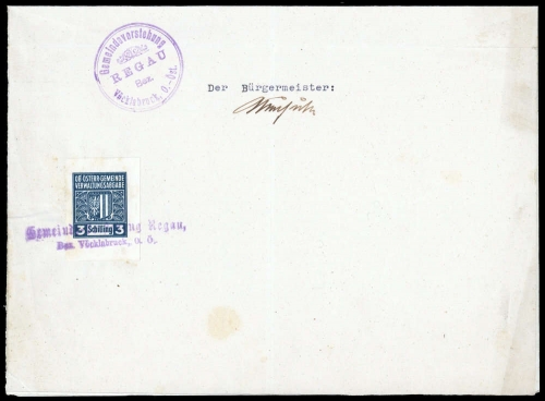 1926, Österreich, Brief
