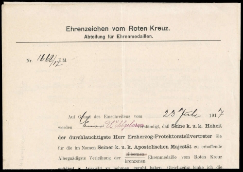 1917, Österreich, ROTES KREUZ