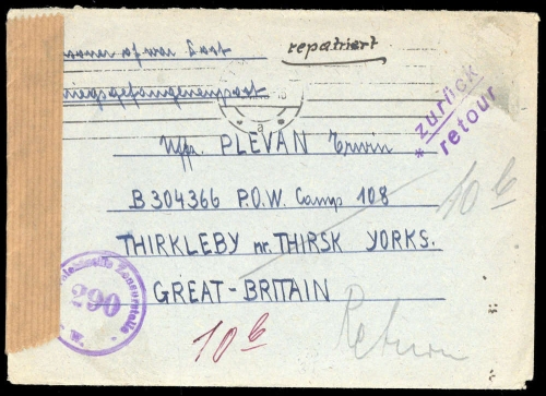 1946, Österreich, Brief