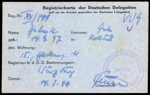 1946, Österreich, Brief