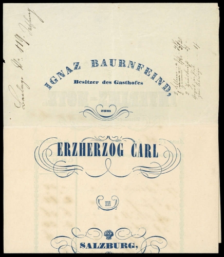1856, Österreich, HOTEL, Brief