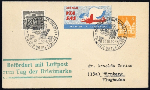 1950, Bundesrepublik Deutschland, 42 u.a., Brief