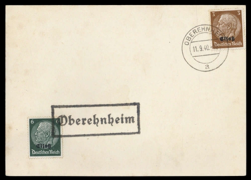 1940, Deutsche Besetzung II. WK Elsass, 1 + 4, Brief