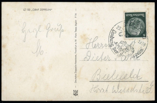 Zeppelin,Zeppelin Sonderstempel,Sonderstempel bis 1939, 516, Brief