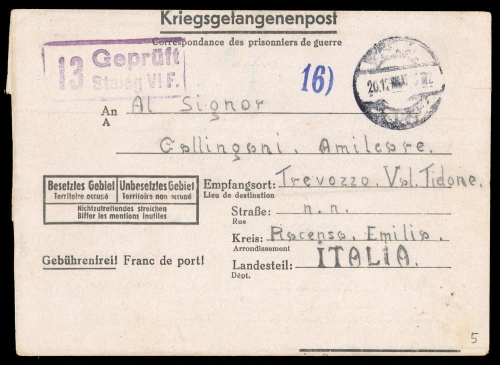 1943, Deutsches Reich, ITALIEN, Brief