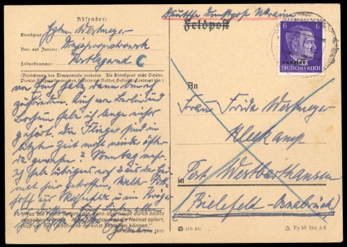 1941, Deutsche Besetzung II. WK Ukraine, 5, Brief