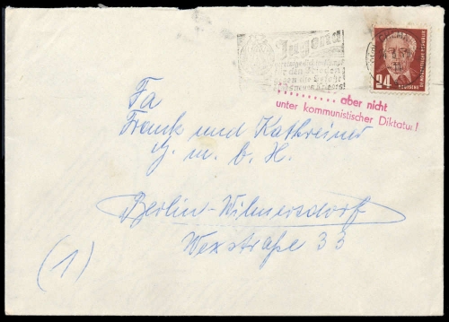 1950, DDR, 252 Pk, Brief