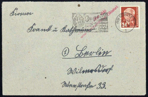 1950, DDR, 252 Pk, Brief