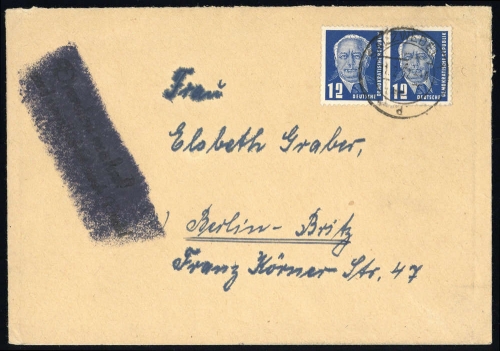 1950, DDR, 251 (2) Pk, Brief
