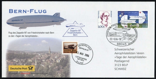 2004, Zeppelin,andere Luftschiffe,sonstiges, 2387 u.a., Brief