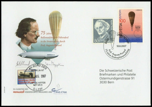 2007, Zeppelin,andere Luftschiffe,sonstiges, 1526 u.a., Brief