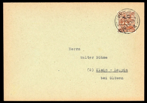 1948, SBZ Handstempel Bezirk 36, 174 VII, Brief