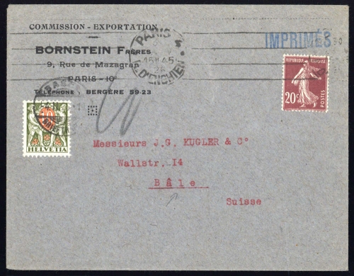 1926, Schweiz, F, Brief