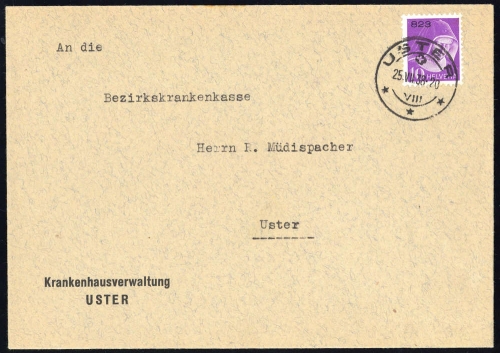 1938, Schweiz, 15 I, Brief
