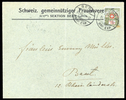 1911, Schweiz, 5 I, Brief