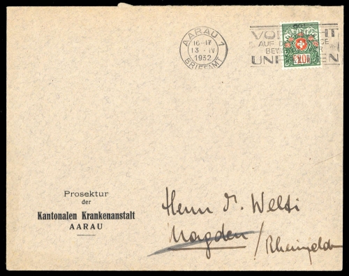1932, Schweiz, 13 I, Brief